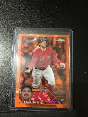 2023 Topps Chrome Update Sapphire - Adam Duvall Orange 6/25 - Boston Red Sox - Image 1 of 2