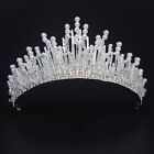 7cm Tall Sparking Crystal Beads Peal White Wedding Queen Princess Prom Tiara