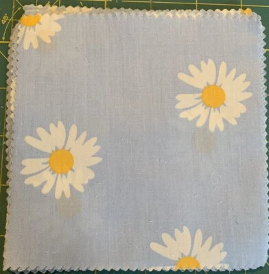 20 - 5” X 5” Moda Fabric Squares ( Light Blue W/ White Flowers) - Image 1 of 2