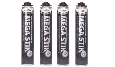 BOND IT Plaster Board Adhesive Mega Stik Gun Grade 750ml PU ADHESIVE FOAM INSULATION