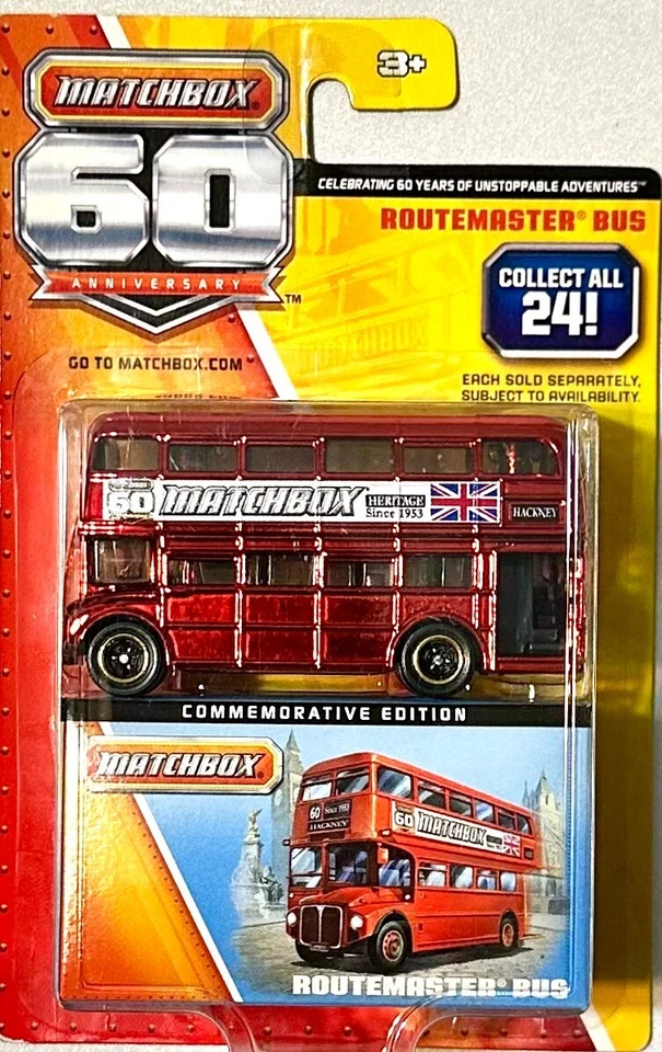 Matchbox 2013 60th #24 ROUTEMASTER BUS BCB98 RARO Chase Spectrflame cromo rojo Foto 1 de 1