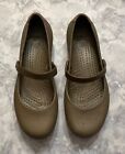 Brown Crocs Croc Woman’s Ladies Mary Janes Shoes Flats, Size Adult 6