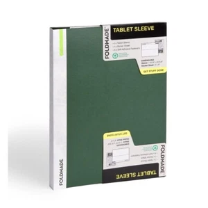 Foldmade Paperboard Tablet Sleeve Magnetic Closure• Green - Picture 1 of 8