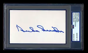 DUKE SNIDER SIGNED INDEX CARD PSA/DNA AUTO HOF BROOKLYN DODGERS GEM MINT 10 - Picture 1 of 1