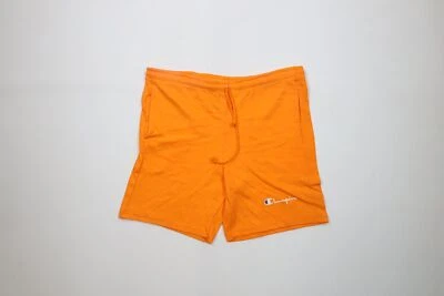Pantalones Cortos De Colección Años 90 Champion Para Hombres Pequeños Deletreados Sobre la Rodilla Jersey Tejido Naranja EE. UU. Foto 1 de 4