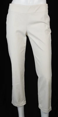 Pantalones BRUNELLO CUCINELLI Hueso Blanco Algodón Sarga Puños Pierna Cónica 40 Foto 1 de 4
