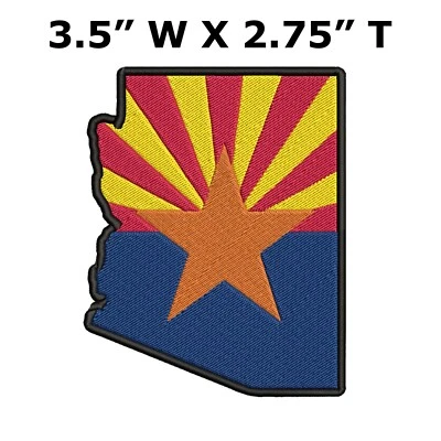 ARIZONA STATE FLAG PATCH EMBLEM new APPLIQUE embroidered iron-on BANNER SOUVENIR - Image 1 of 4