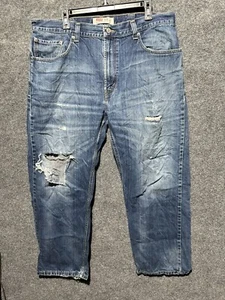 Levis 559 Relaxed Straight Leg Jeans Mens Denim Dark Wash Size 38x30 - Picture 1 of 12