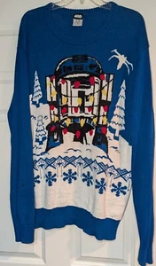 Star Wars R2D2 Licensed Christmas Festive Ugly Sweater Size XL - Picture 1 of 4