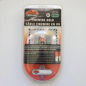 Geek Squad Firewire Gold Cable 6-4 Pin GS-6FW64 IEEE 1394 new ELECTRONICS WIRES - Picture 1 of 4