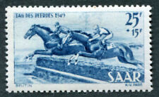 SAAR 1949 25f+15f blue SG263 mint MH FG Horse Day French Occupation #A05