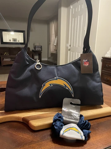 NFL  Los Angeles Chargers Women's Style 33 Purse Hand Bag And Scrungie Cover