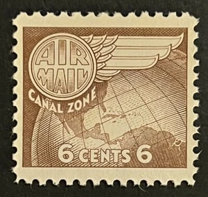 Travelstamps: US Canal Zone Air Mail Stamps Scott #C22 - 6c Mint MNH OG - Picture 1 of 5