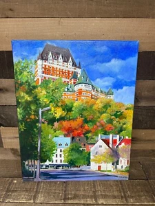 ⚡️ Original Acrrylic Painting "Vue Sur le Chateau Frontenac" by Vos 16" x 20" ⚡️ - Picture 1 of 2