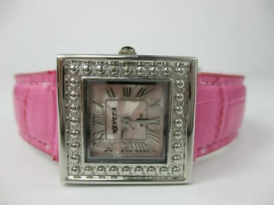 Neveda Women's Pink Adjustable Band Mother Of Pearl Rhinestones Analog Watch - Image 1 of 4