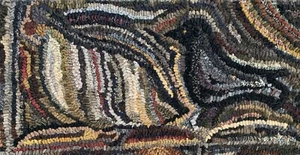 CROW & LEAF~ MY PRIMITIVE THINGS COLLECTION ~ LINEN RUG PATTERN - Picture 1 of 9