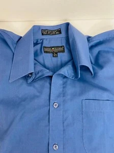 Vintage Daniel Ellissa Mens Blue Dress Shirt 15 1/2 - Picture 1 of 6