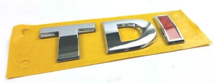 VW TDI Schriftzug Emblem Logo Schriftzug selbstklebend 5G0853675F ROT - Picture 1 of 6