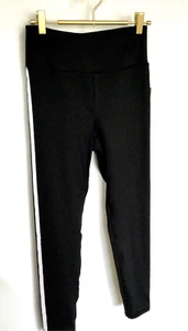 NWT Mono B Womens Black Side Line Reflective Stretch Pull-On Leggings Size Small - Picture 1 of 10