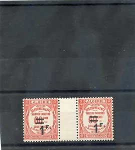 ALGERIEN SC J23 (YT T23) **VF NH 1926 1F/60c zinnoberrot, Dachrinnenpaar, rar! 1350 $ - Bild 1 von 1