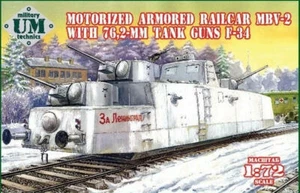 Unimodels UMT677 - 1:72 MBV-2 motorized armored railcar w.76,2mm Tank guns F-34 - Picture 1 of 1