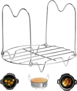 Steamer Rack Trivet with Handles Compatible for Instant Pot 6 & 8 qt Accessories - Picture 1 of 7