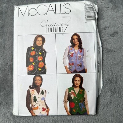 McCalls 8354 Womens Appliqué Vest Pattern Size XXL 24-26 Teacher Holiday 90s - Image 1 of 4