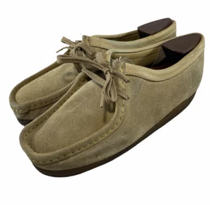 CLARKS WOMENS Wallabee 35395 Loafers Shoes Tan Suede Size Us 9 M - Picture 1 of 12
