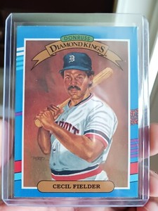 1990 Leaf Donruss Diamond Kings Card #3 Cecil Fielder 1B Detroit Tigers 