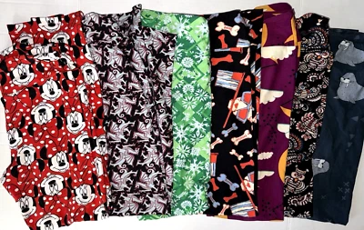 Lot of 7 LuLaRoe Leggings Multicolor Yoga Workout Women's One Size Mixed Prints - Image 1 of 4