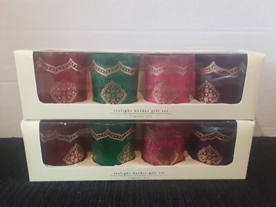 PIER 1 IMPORTS Soporte de Luz de Té Set de Regalo Marroquí Romántico Festivo NUEVO Set/2 Foto 1 de 4