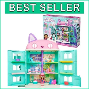 Colorful Gabby’s Purrfect Dollhouse: Explore 4 Floors with 15 Pieces Included - Picture 1 of 12