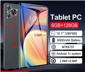 P70 Global 10.1" Android 13 Tablet MTK 6797 Octa Core (4G LTE + WIFI) - NEW - Picture 1 of 4