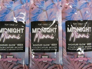 4 PACKETS MIDNIGHT MIAMI NIGHTLIFE GLOW 400X BRONZER TANNING LOTION BY TAN ASZ U - Picture 1 of 1