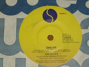 TIM SCOTT *RARE 7" 45 ' SWEAR ' 1983 VGC - Picture 1 of 1