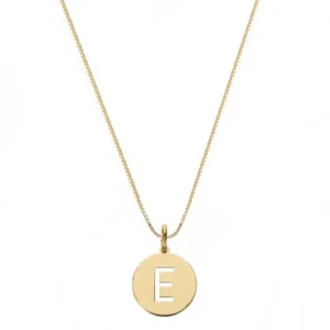 Collana in Oro Giallo 18 Carati con Lettera E - Bild 1 von 2
