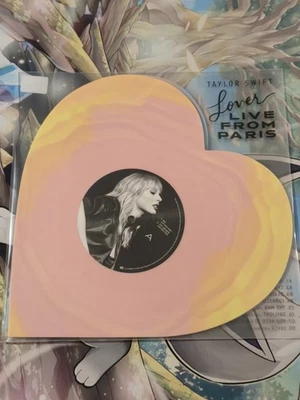 Taylor Swift Lover (Live From Paris) Heart Shaped Double Vinyl  - Image 1 of 2