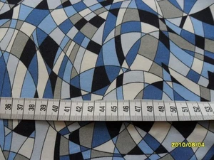 Baumwolle Polyester mit Elasthan aus Rosner Kollekt. blau weiß grau - Bild 1 von 2