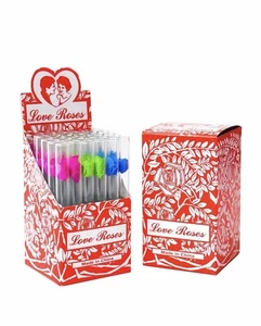 Love Roses Glass Tubes 36pcs = 1 Box Wholesale Price Free Shipping - Picture 1 of 2