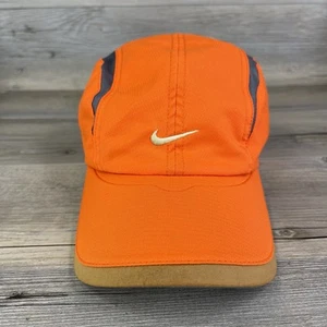 De colección Nike Gorra Panel Correa Trasera Malla Forrada Naranja Swoosh Ciclismo Correr Y2K - Imagen 1 de 11
