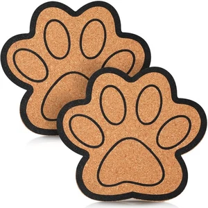 Decorative Cork Bulletin Board for Walls Memo Bulletin Pin Board Dog Paw Shap... - Foto 1 di 7