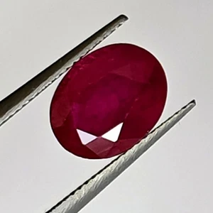 Certified 2.07ct Natural Burma ruby deep red standard heat collection gemstone - Picture 1 of 5