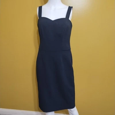 W by Worth Sleeveless Black Sheath Dress with Double Zipper Size 4 Made in USA - Image 1 of 4