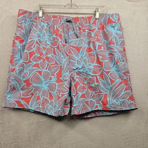 Reyn Spooner Swim Trunks Mens 2XL Red Blue 5" Inseam Mesh Lined Pockets - Picture 1 of 10