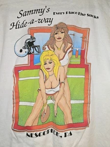 Vintage Gentlemans Club T-Shirt Football Sunday Sammy's Hideaway Nescopeck, Pa - Bild 1 von 6