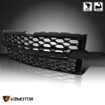 Fits 2019-2022 Chevy Silverado 1500 WT Glossy Black Mesh Honeycomb Hood Grille Foto 1 de 4