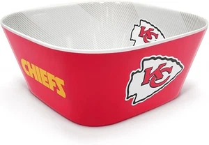 NFL Kansas City Chiefs große Party Schüssel 9,75"x9,75"x4,125" Chip & Salsa Essen - Bild 1 von 3
