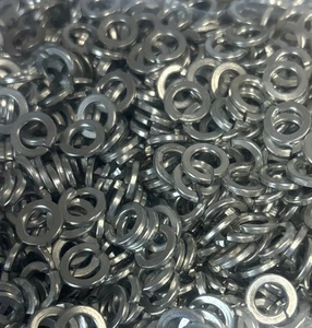 Split Lock Washers- Zinc Silver Plated- #10- New /No Box- Bulk Lot of 950 - Picture 1 of 1