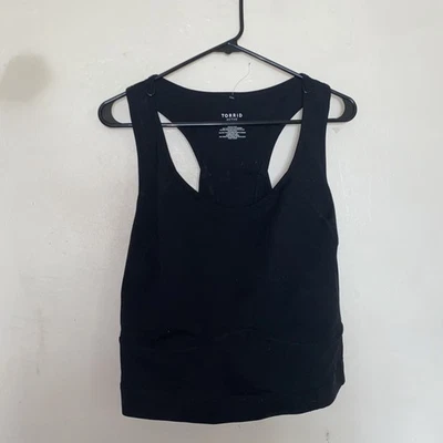 Torrid Athletic Hiking Yoga Walking Working Out Razor Back Black Sports Bra 5   - Image 1 of 2
