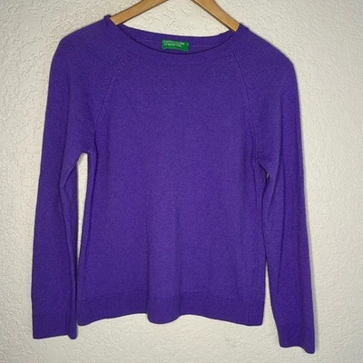 Suéter United Colors of Benetton Púrpura Lana Mezcla Cachemira Manga Larga Otoño XS Foto 1 de 4